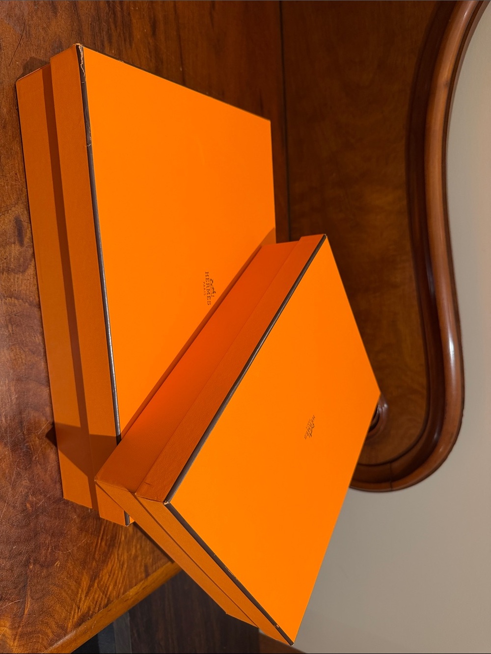 Two authentic HERMES boxes.